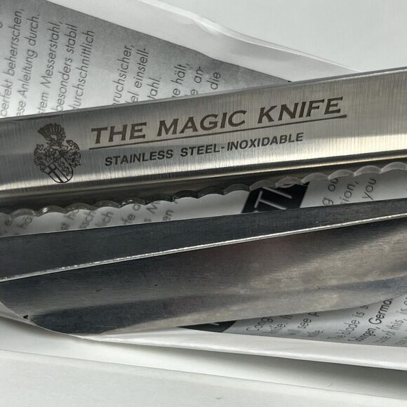 The Magic Knife Made In Germany Adjustable Thickness Serrated Kitchen Slicer 7" - Picture 2 of 5